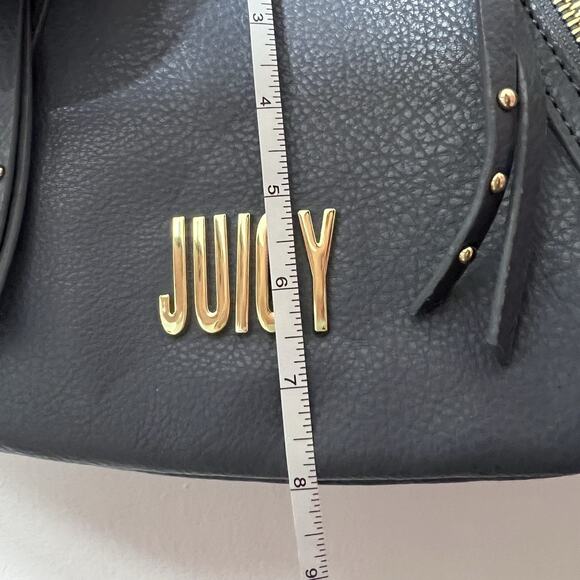 Juicy Couture Zippered Crossbody Bag Shoulder Purse Slate Blue Vegan Leather - Picture 10 of 13